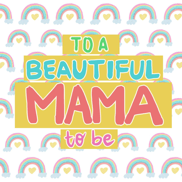 Happy Mother's Day To A Beautiful Mama To Be Rainbow Confetti-exploding Greetings Card