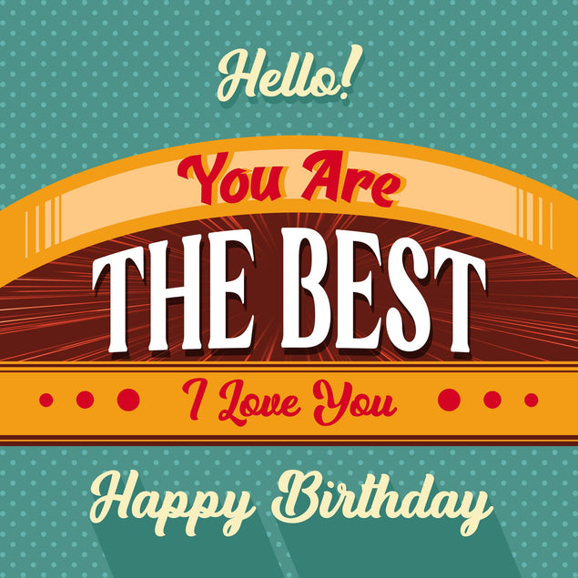 Vintage Poster Happy Birthday The Best Confetti-exploding Greetings Card