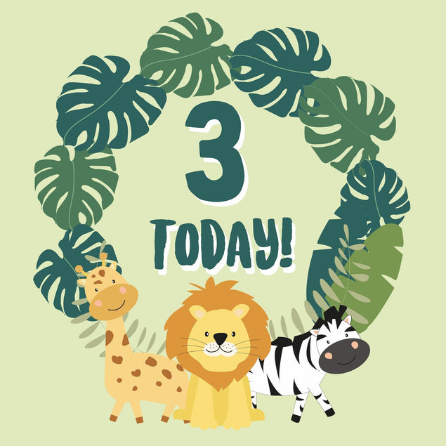 3 Today! Confetti-exploding Greetings Card