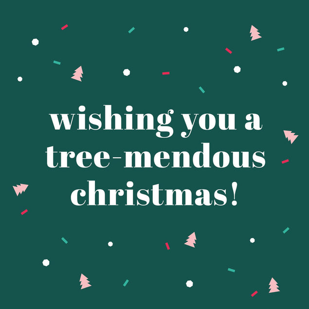 Tree-mendous Christmas Confetti-exploding Greetings Card