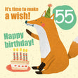 Make a Wish 55th Birthday Confetti-exploding Greetings Card