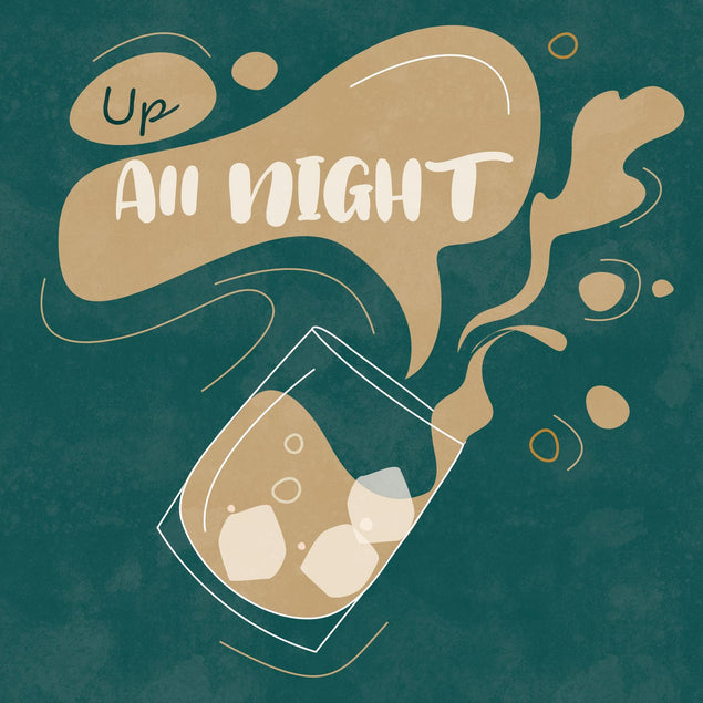 Up All Night Confetti-exploding Greetings Card