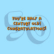Half Century Old Happy 50th Birthday Confetti-exploding Greetings Card