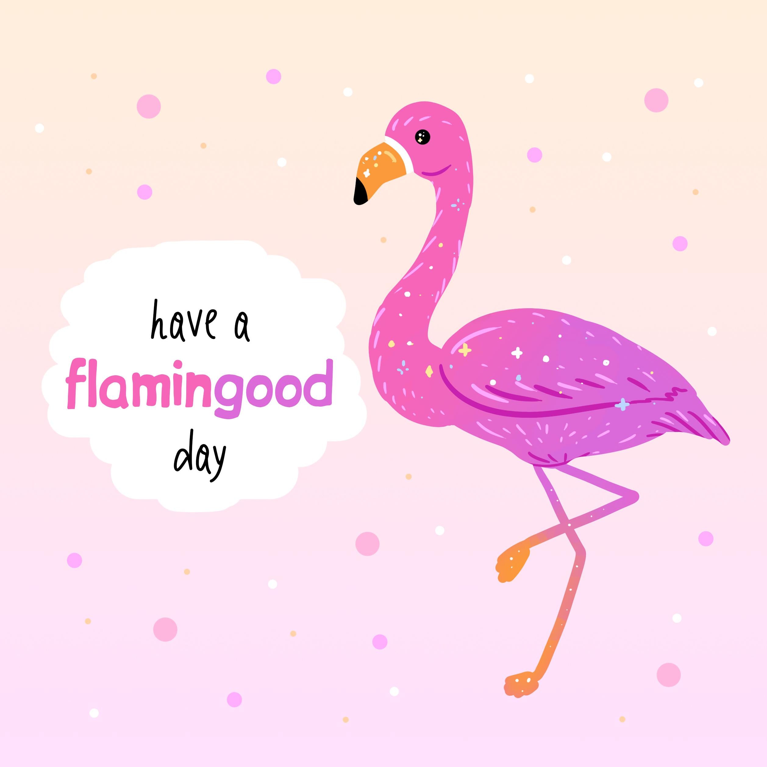 Have A Flamingood Day Purple Flamingo Confetti-exploding Greetings Car ...