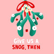 Mistletoe Snog Christmas Confetti-exploding Greetings Card