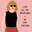Pink Themed Taylor Swift Valentine's Confetti-exploding Greetings Card