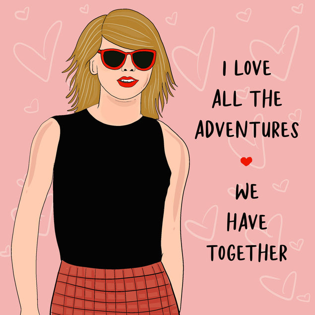 Pink Themed Taylor Swift Valentine's Confetti-exploding Greetings Card
