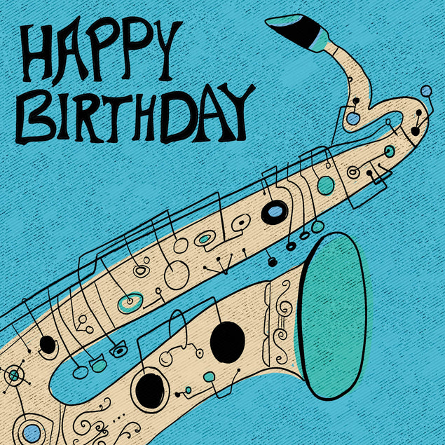 Jazz Music Happy Birthday Confetti-exploding Greetings Card