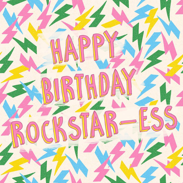 Rockstar-ess Confetti-exploding Greetings Card