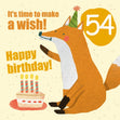 Make a Wish 54th Birthday Confetti-exploding Greetings Card