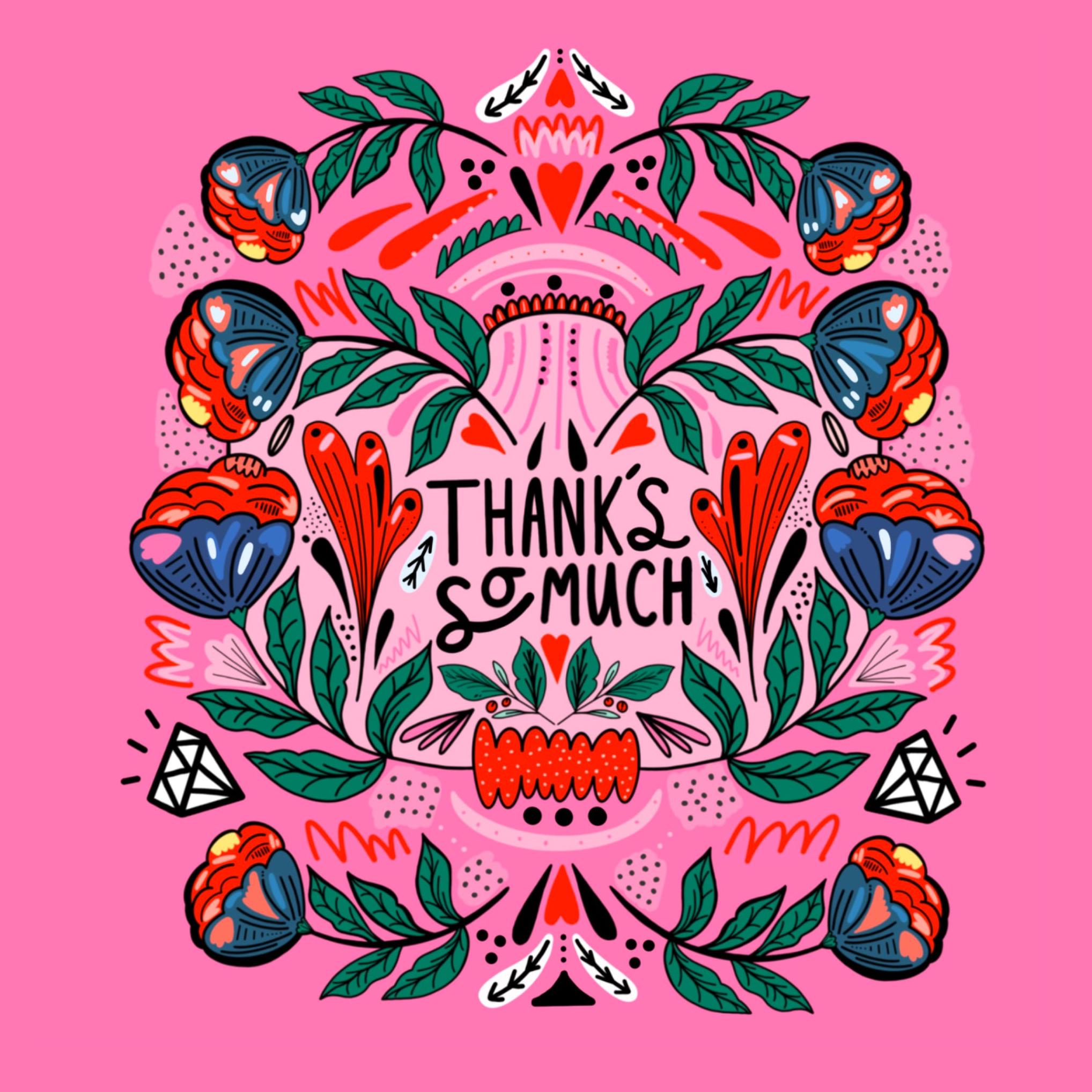 Thanks So Much Colourful Flowers Confetti-exploding Greetings Card – Boomf