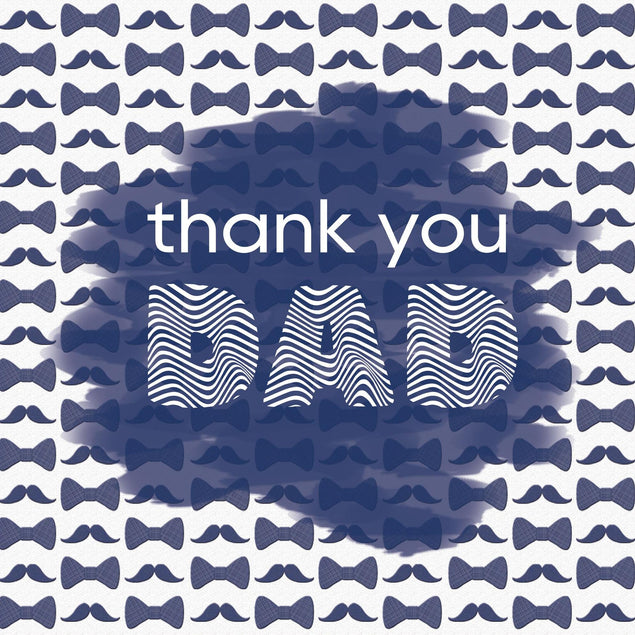 Thank You Dad Moustache Confetti-exploding Greetings Card