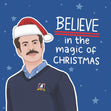 Believe In Magic Ted Lasso Christmas Confetti-exploding Greetings Card