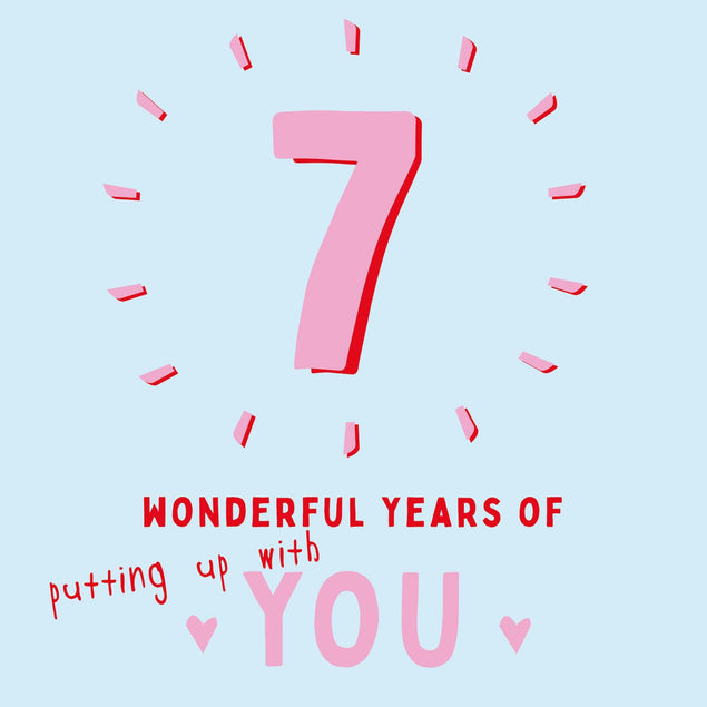 Seven Wonderful Years Of You Confetti-exploding Greetings Card