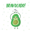 Bravocado Clapping Avocado Confetti-exploding Greetings Card