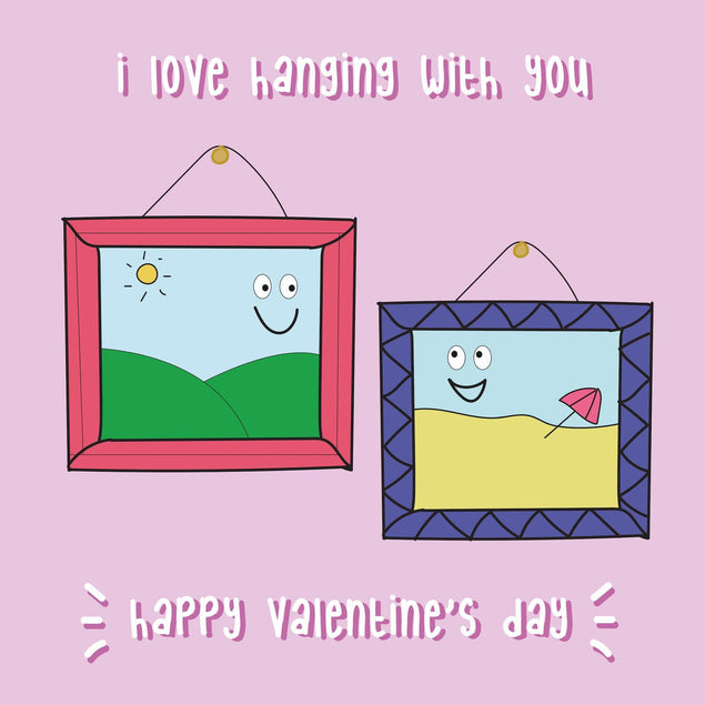I Love Hanging With You Valentive's Day Confetti-exploding Greetings Card