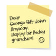 Happy Birthday Grandson Funny Letter Confetti-exploding Greetings Card