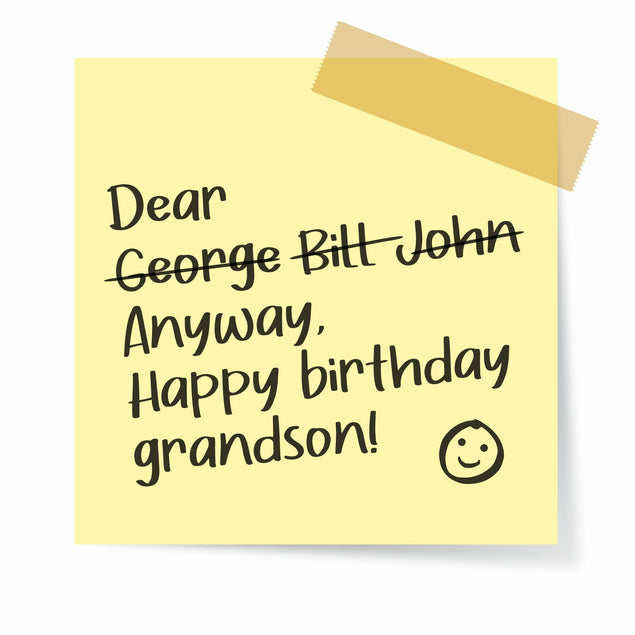 Happy Birthday Grandson Funny Letter Confetti-exploding Greetings Card