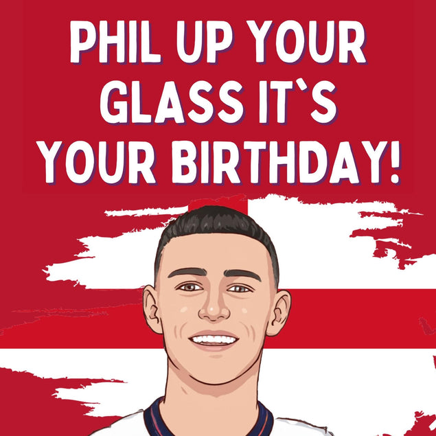 England Phil Foden World Cup Birthday Confetti-exploding Greetings Card