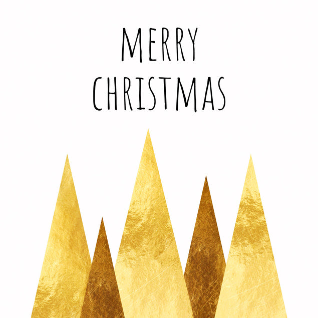 Merry Christmas Golden Rocks Confetti-exploding Greetings Card