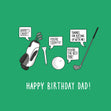 Funny Golf Dad Birthday Confetti-exploding Greetings Card
