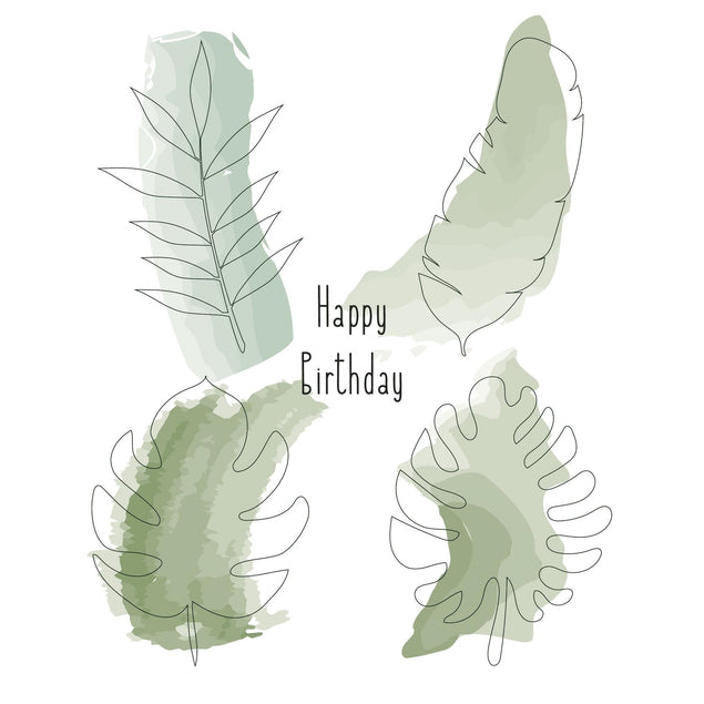 Leaf Birthday Confetti-exploding Greetings Card
