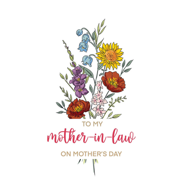 Flower Bouquet Happy Mother's Day Mother-in-law Confetti-exploding Greetings Card