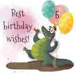 Happy 5th Birthday Crocodile Confetti-exploding Greetings Card