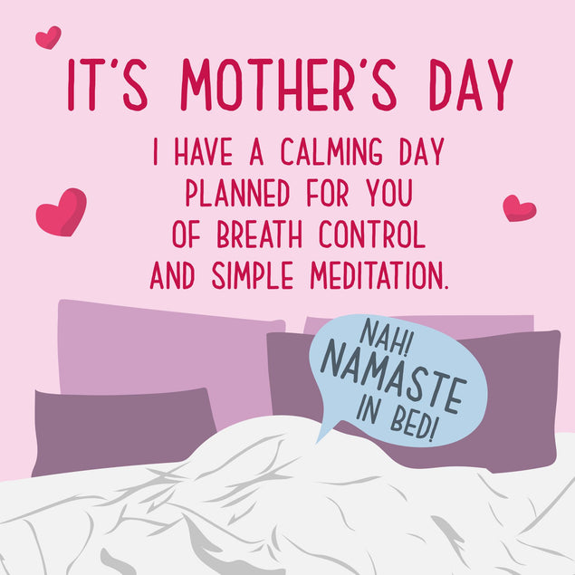 Namaste In Bed Mother's Day Confetti-exploding Greetings Card
