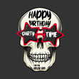 Happy Birthday Son Skull Wearing Glasses Confetti-exploding Greetings Card