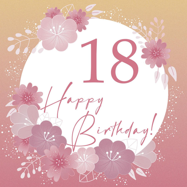 Happy Birthday Flowers 18 Confetti-exploding Greetings Card