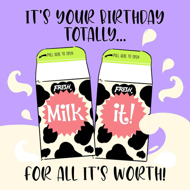 Milk It Confetti-exploding Greetings Card
