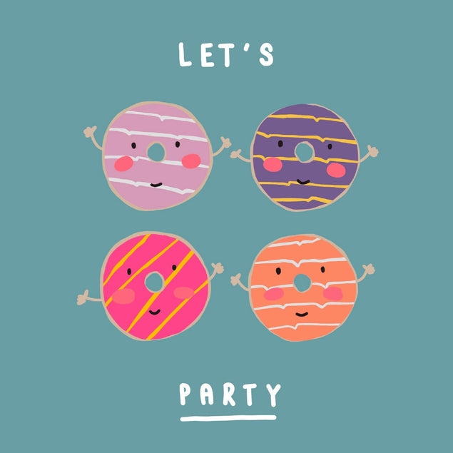 Let's Party Confetti-exploding Greetings Card