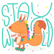 Stay Wild Festive Squirrel Confetti-exploding Greetings Card