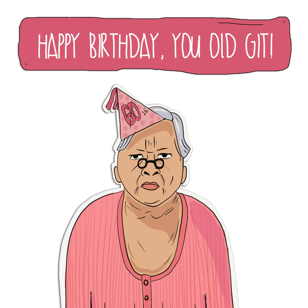 Happy 60th Birthday You Old Git Confetti-exploding Greetings Card