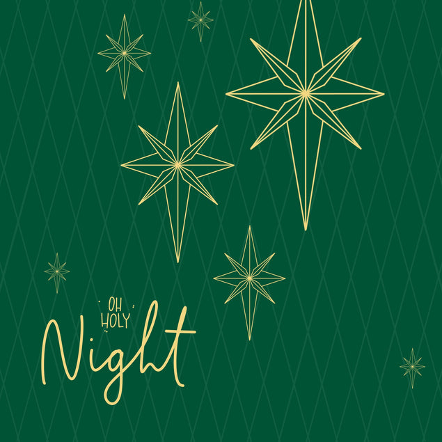 Christmas Holy Night Golden Stars Confetti-exploding Greetings Card