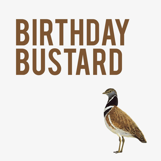 Rude Bird Birthday Bustard Confetti-exploding Greetings Card