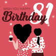 Wish You Happy 81st Birthday Confetti-exploding Greetings Card