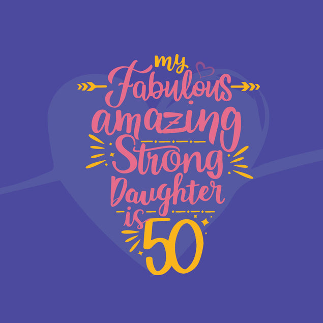 Fabulous Amazing Strong Happy 50th Birthday Confetti-exploding Greetings Card