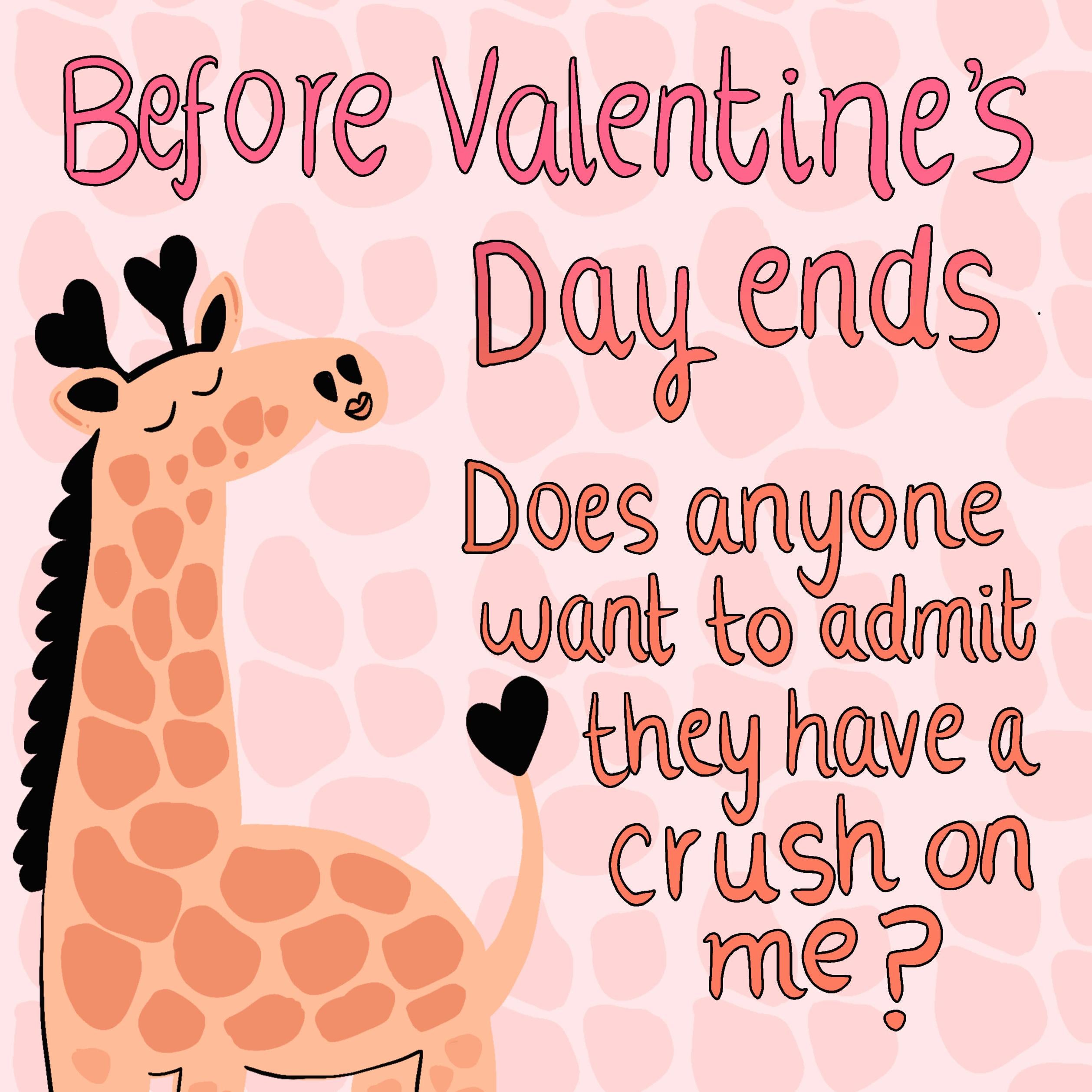 Cute Pink Themed Giraffe Valentine's Confetti-exploding Greetings Card ...