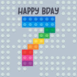 Lego Happy 7th Birthday Confetti-exploding Greetings Card