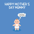 Happy Mother's Day Mummy Your Present Is In My Nappy Confetti-exploding Greetings Card