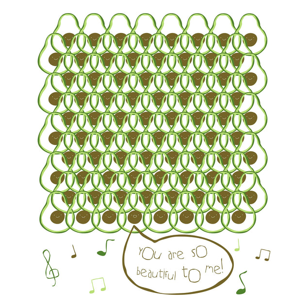 You Are So Beautiful To Me Avocado Choir Confetti-exploding Greetings Card