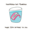 Happy 70th Birthday Dentures In A Glass Of Water Confetti-exploding Greetings Card