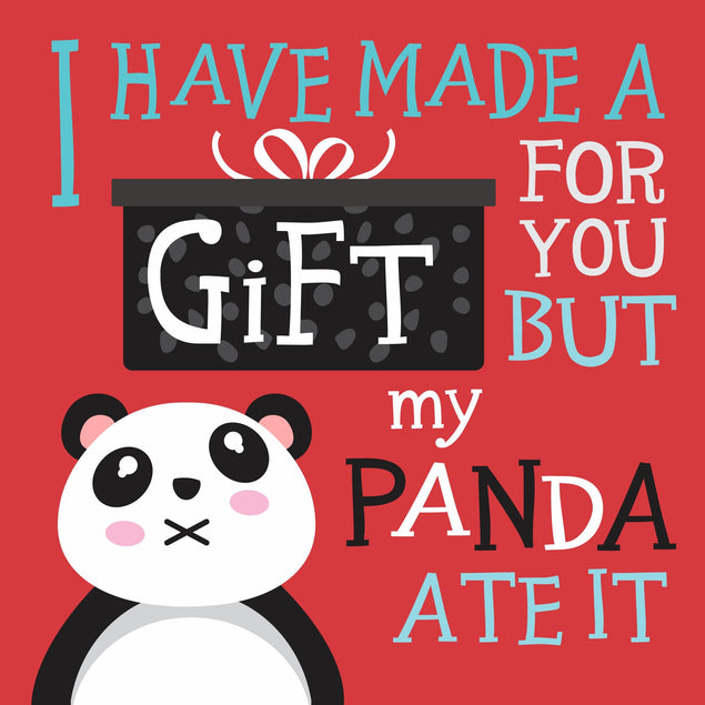 Panda Ate Your Gift Happy Birthday Confetti-exploding Greetings Card