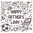 Father's Day Football Doodle Confetti-exploding Greetings Card