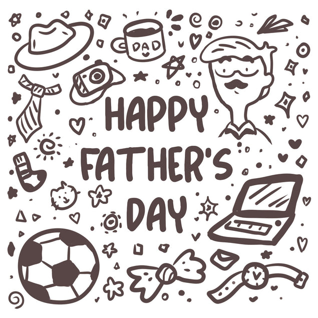 Father's Day Football Doodle Confetti-exploding Greetings Card