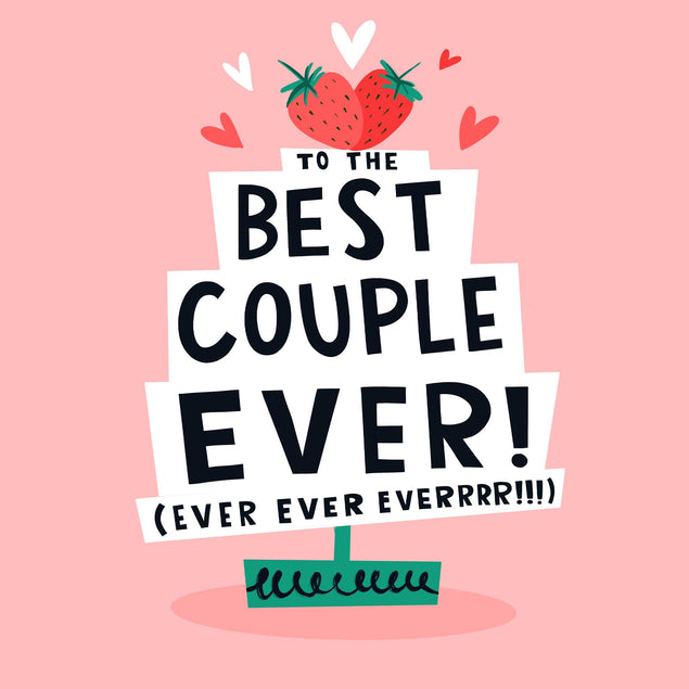 To The Best Couple Ever Strawberries Wedding Confetti-exploding Greetings Card