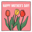 Multicoloured Tulips Happy Mother's Day Confetti-exploding Greetings Card