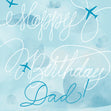 Blue Sky And Planes Happy Birthday Dad Confetti-exploding Greetings Card